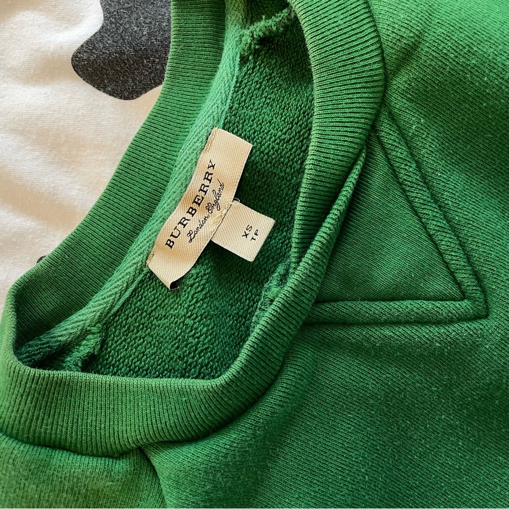 Fish And Chips Print Cotton Sweatshirt In Pigment Green - Picture 7 of 9